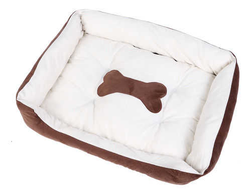 Alfombrilla Para Cama Pet Mat Bone Coffee, Color Beige, Para