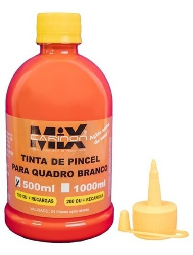 Tinta Para Marcador De Quadro Branco 500 Ml Laranja Novidade