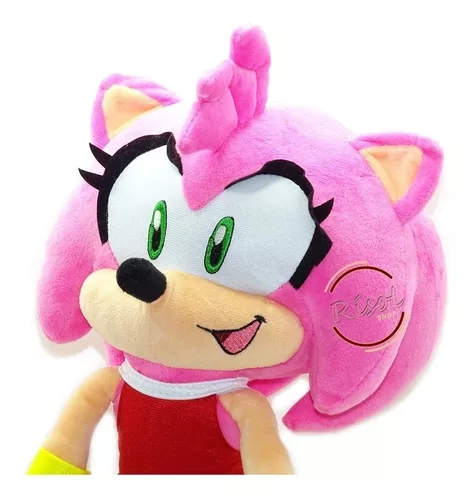 KIT Toalha de Banho Mais Pelúcia Sonic Rosa Amy Rose 50X40CM