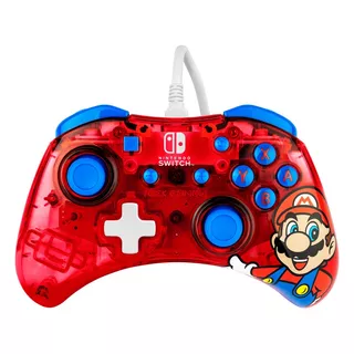 Control Alámbrico Pdp Rock Candy Mario Nintendo Switch Color Rojo