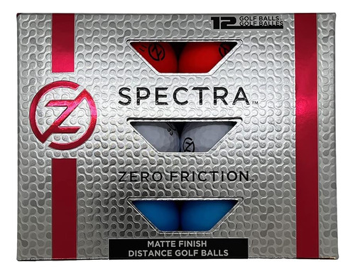Pelotas Bolas De Golf Zero Friction Spectra Rojo/blanco/azul