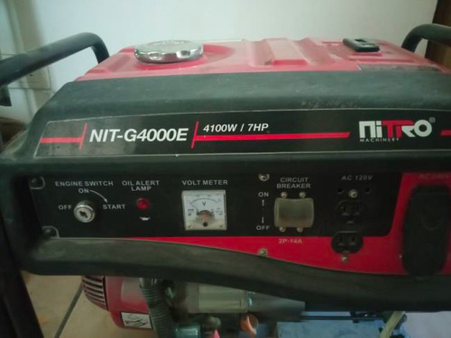 Generador A Gasolina 4100w 7hp Marcha Y Manerales Nit-g4000e (Usado)