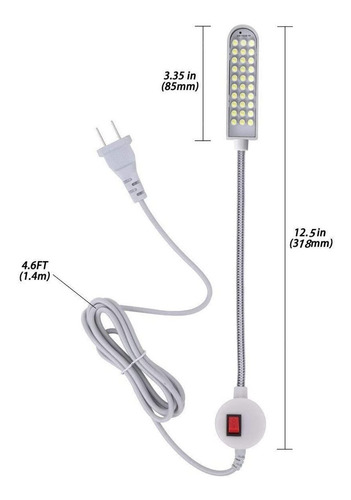 Lampara Imantada Foco Led Maquinas Coser 15/20/25/30 Leds