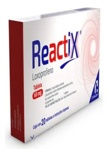 Reactix 60 Mg | 20 Tabletas De Loxoprofeno | AnaLGésico