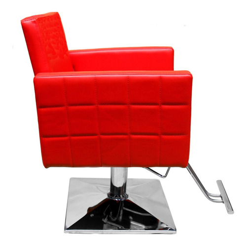 Imagen 4 de 9 de Silla Barberia Estetica Sillon Cuadrado Hidraulico Salon Spa