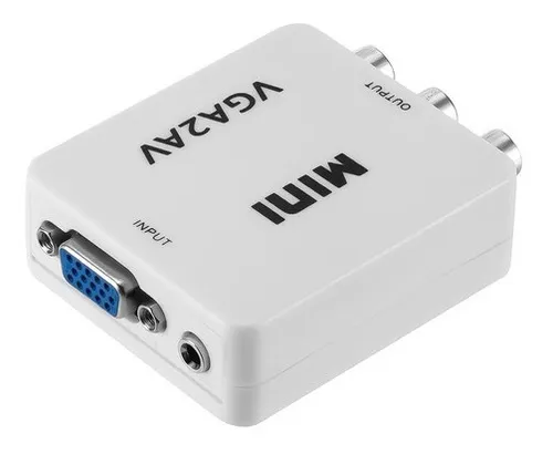 Convertidor Adaptador De Vga A Av Rca Con Cable De Poder Usb
