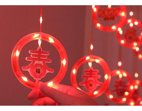 La Cortina Del Año Nuevo Chino Enciende La Luz Nocturna Led