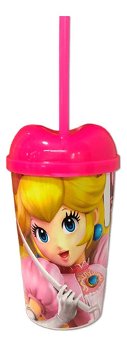 Vaso Pitillo Princesa Peach Botilito Sorpresa Piñata X12und 