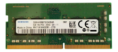 Memoria Ram 8gb Samsung M471a1k43cb1-ctd Ddr4 Pc4-21300 2666mhz 260 Pin Sodimm 1.2v Cl 19 Module