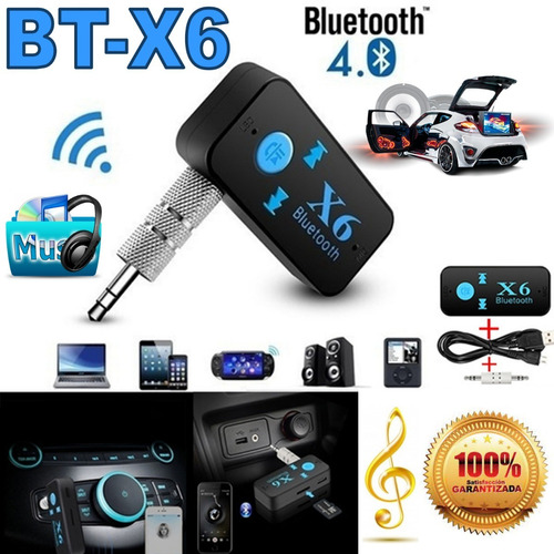 Receptor Wireless X6 De Audio Bluetooth Auxiliar De Vehiculo