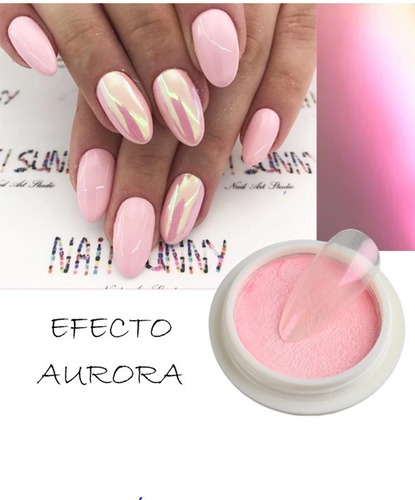 Efecto Aurora Uñas Unicornio