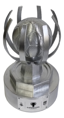 Replica Supercopa Internacional 12,5cm De Alto -impresion 3d Plata