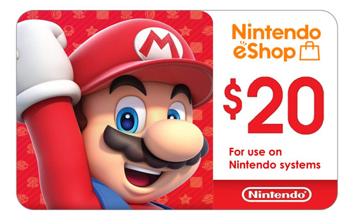 Tarjeta Nintendo Gift Card Eshop $20 Eeuu (código Digital)