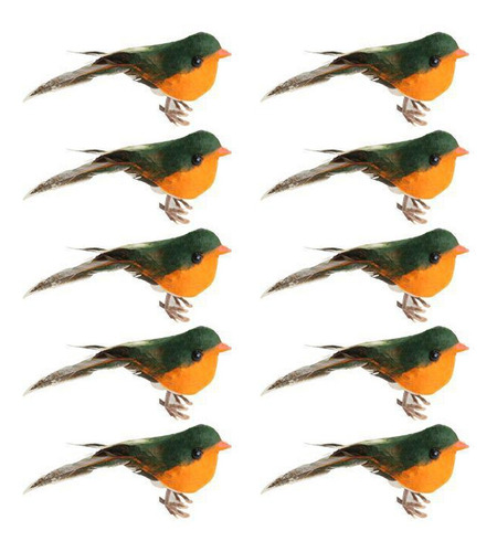 Imagen 2 de 10 de 10 Piezas De Pájaros Cardenales Realistas Navideños Con