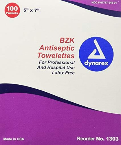 Dynarex Paño Antiséptico Benzalconio Bzk Primeros Auxilios T
