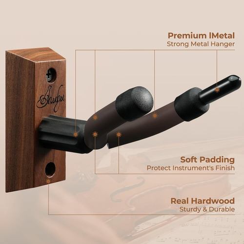 Colgador De Pared Para Violín, Colgador De Madera Dura Pa...