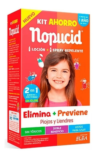 Imagen 1 de 4 de Nopucid Kit Ahorro: Locion + Spray Repelente 