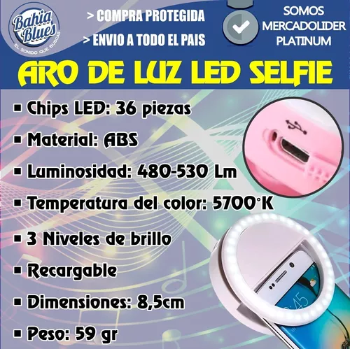 Anillo Aro Luz Led Para Selfies Celular Tablet