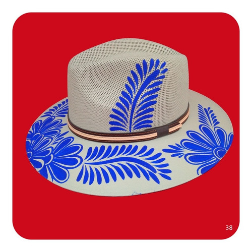 Imagen 6 de 6 de Elegante Sombrero Artesanal Pintado A Mano Varios Modelos 4