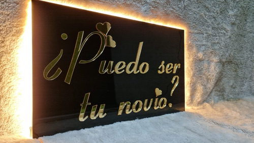Letrero Acrilico ¿puedo Ser Tu Novio?, Decoración, 50x30cm