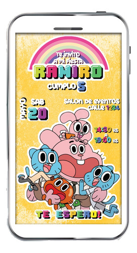 Invitación Digital Gumball #1 Tarjeta Digital