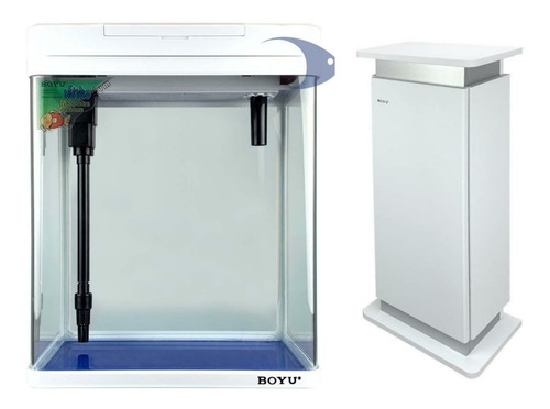 Acuario Equipado Boyu Ms520 45lt  Lampara Touch Con Gabinete