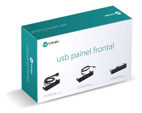 Placa Usb Frontal 5,25 4 Usb 3,0 + Cabo P4u-525