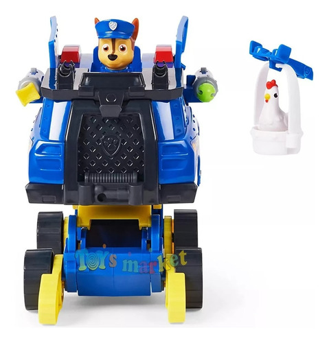 Paw Patrol Rise And Rescue Whell Vehiculo Elevador + Figura Chase Camion Policia