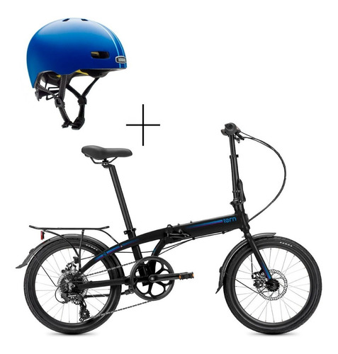 Bicicleta Tern B8 Con Guardabarros Y Parilla + Nutcase Negro