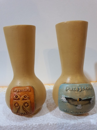 Lote De 2 Floreros De Ceramica- Artesania Argentina-07