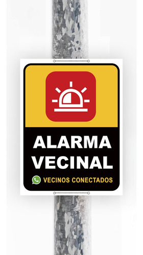Cartel Alarma Comunitaria 30x40cm 10u. Impreso Full Color