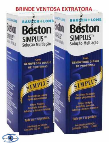 2 Boston Simplus Solução Multiuso 120 Ml + Ventosa De Brinde