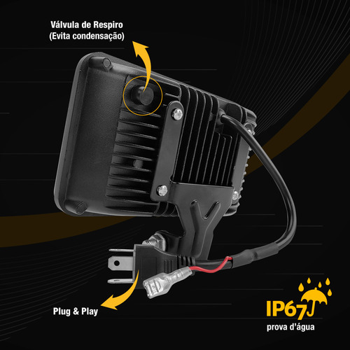 Farol De Led P F1000 Com Seta Alta Potência 96w Adaptação