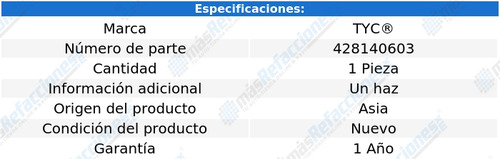 Faro Pointer 2000-2001-2002-2003-2004-2005 Un As Derecho Ty