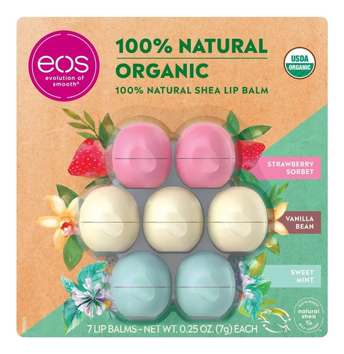 Bálsamo Labial Eos Super Balm Esfera Varios 7pack 7grs.