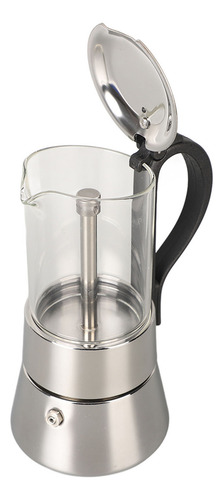 Zc Cafetera Moka De Acero Inoxidable Con Tapa De Cristal