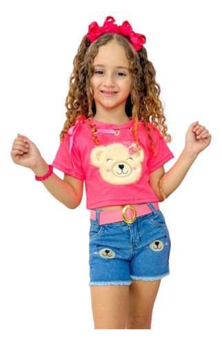 Conjunto Jeans Mini Diva Infantil Blogueirinha 