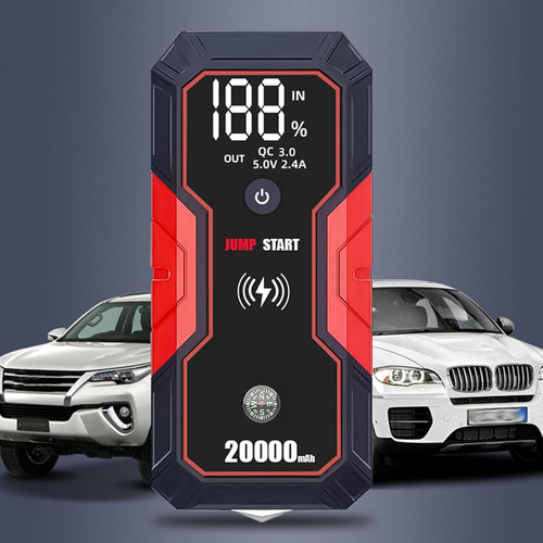 Jumper Arrancador Auto Moto Cargador Bateria Celular 20000mh