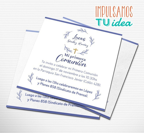 Invitación Comunión Varón Lucas Imprimible Y Whatsapp