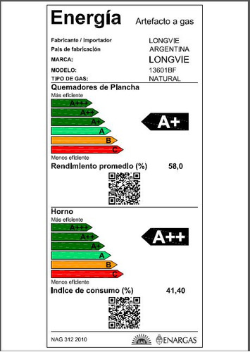 Imagen 4 de 10 de Cocina A Gas Longvie 13601bf 60cm Blanca Cajón Parrilla