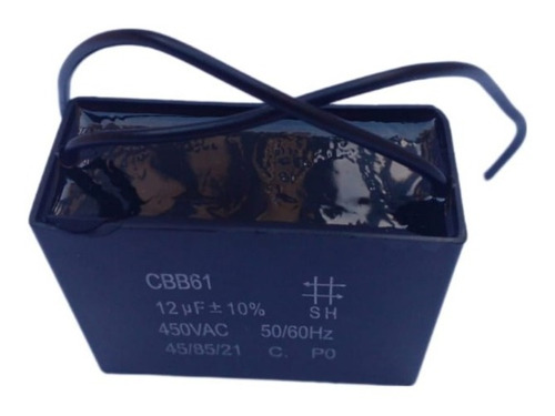 Capacitor De Ventilador 12uf 450vac Cbb61 2 Fios