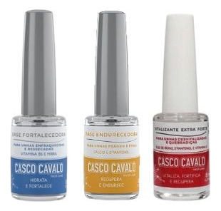 Kit Com Base Fortalecedora, Base Endurecedora E Vitalizante