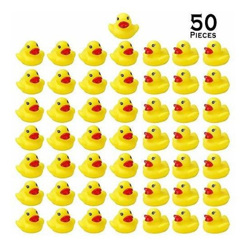 Ysesoai Paquete De 50 Mini Patito De Goma Patito De Juguete 