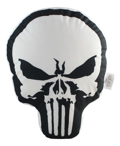 Almofada 3d Formato Justiceiro Punisher Fibra Zona Criativa Cor Estampada Desenho do tecido Caveira Punisher