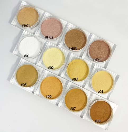 Set Vegano Transparente De Maquillaje Facial En Polvo Suelto