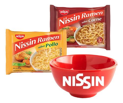 Imagen 3 de 7 de Ramen Nissin Sabores Surtidos Carne Y Pollo - 12 Unid