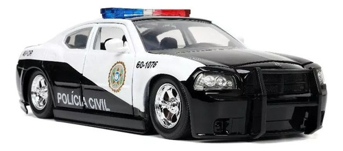 Carro Auto Jada  Dodge Charger Patrulla Fast & Furious 1/24