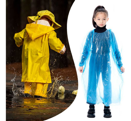 Chaqueta Impermeable Para Niños Rain Ponchos Con Chubasquero