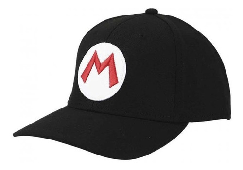 Gorra Super Mario Brothers Negra, Logo Bordado 100% Original