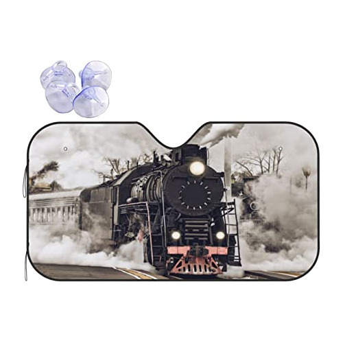 Steam Train Windshield Sun Shade For Car Suv Truck - Pa...